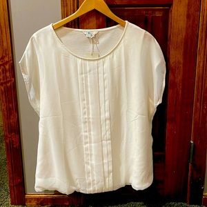 Boden beige t shirt blouse. Lined in front. Size 16. NWT
